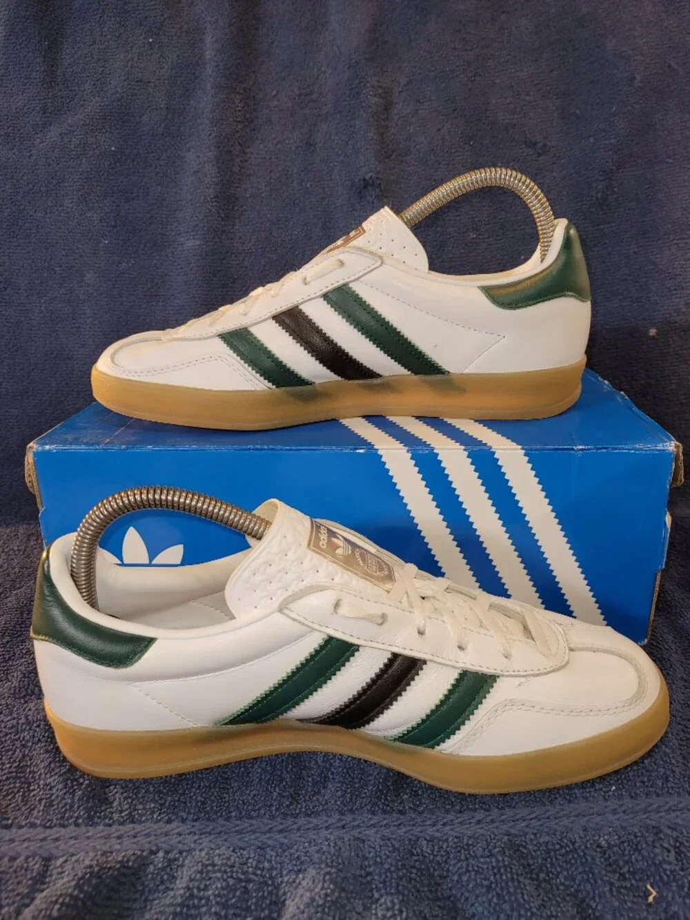 Adidas Gazelle OG Women's Size 8 White Green Black Tan Sneakers IE2957 (#2014)